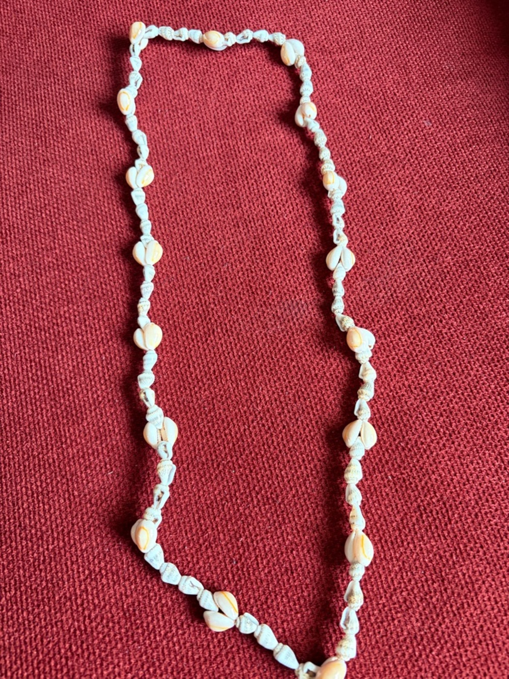 Handmade Shell Bead Necklace - White and Natural